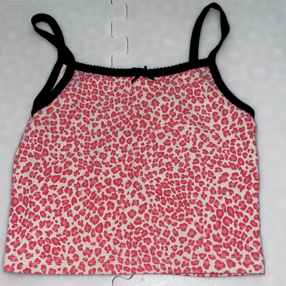 Brandy Mellville Pink Cheetah Print Tank Top